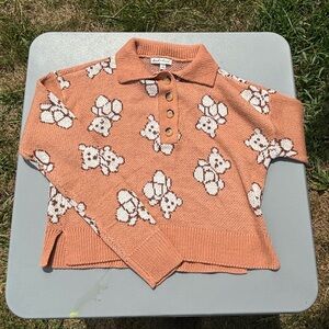 Cute peach bear sweater
